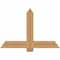 Ekena Millwork Eugene Smooth Timber Gable Bracket, Western Red Cedar, 48"W x 32"H x 5 1/2"D x 5 1/2"F, 16/12 Pitch GBW048X32X0606EUG00SWR - alternate 1